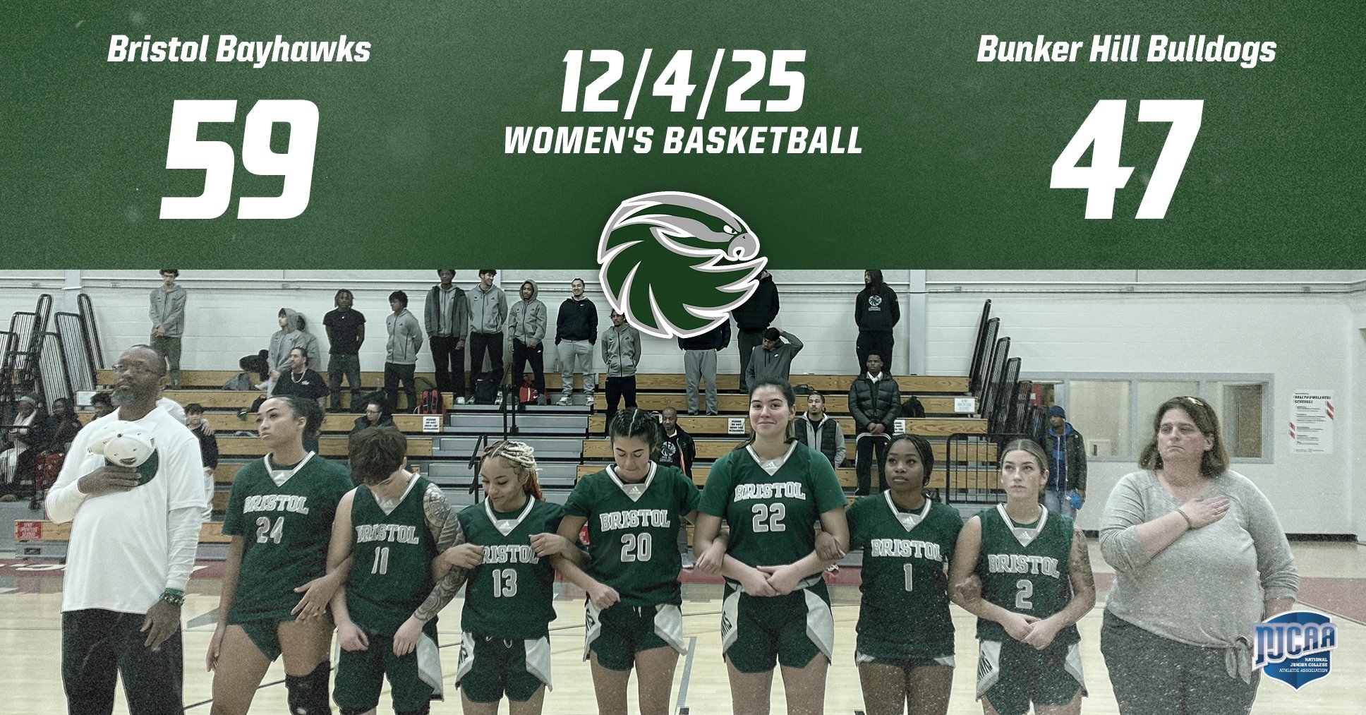 Bayhawks Beat Bulldogs in Boston, 59-47!